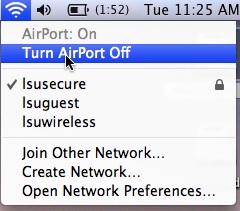 Turn AirPort Off button
