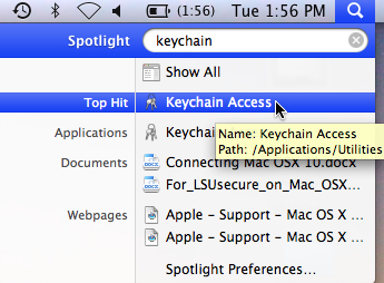 keychain access command.