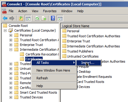 Import command
