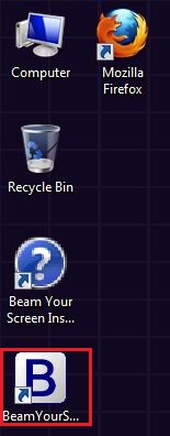 Beam your screen icon.