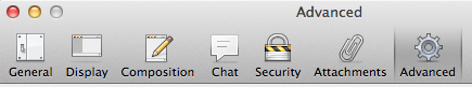 Advanced tab
