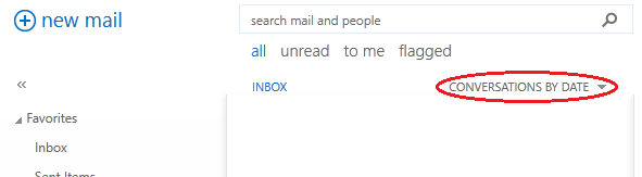 how to Turn off conversation view: click conversation by date.