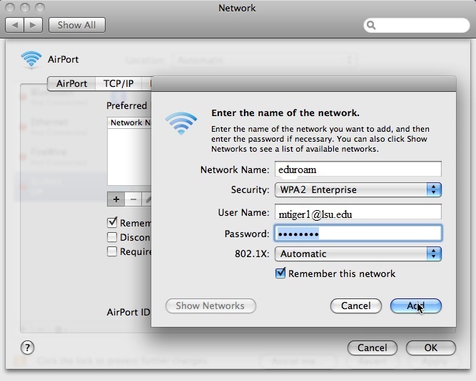 Paws ID and password screen