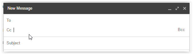 adding CC recipients to gmail message