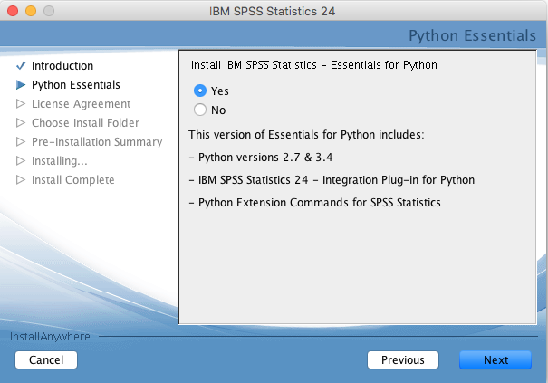 SPSS 24 Essentials for python