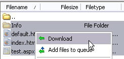 Files selected to download