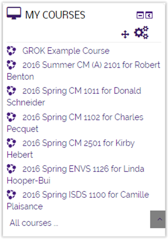Courses Block