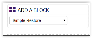 add a block, simple restore