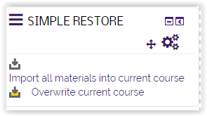 Simple Restore Block