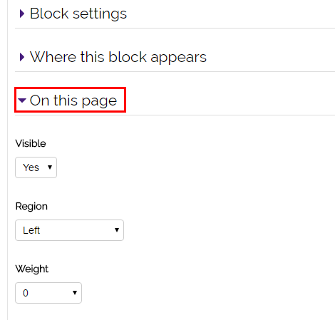 On this page section