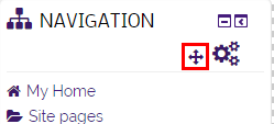 Move icon location in block