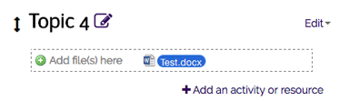 Drag and drop file upload.