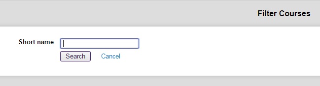 Short Name fieldbox