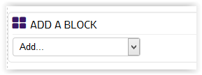 Add a Block option on the right side.