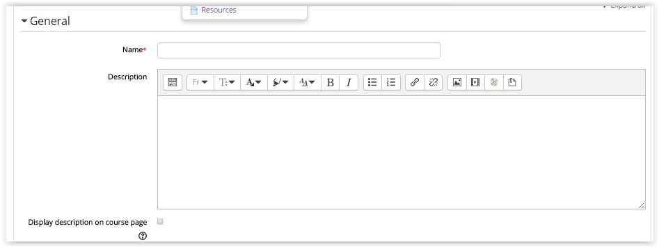 General Settings for a Quiz
