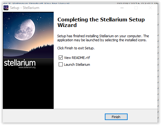 installation completion widnow