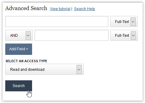 Advanced search in JSTOR