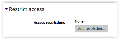 Restrict Access settings