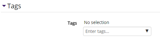 Tags settings