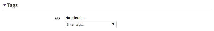 Tags Settings