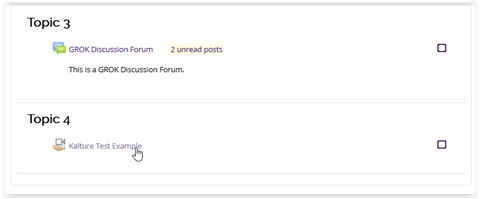Kaltura assignment in moodle 3