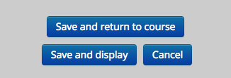 Save and display option