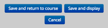 Save and return to course