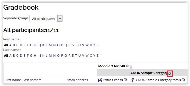 View toggles on the Gradebook toolbar.