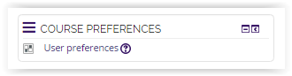 Course Preferences block