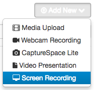 Screen Recording option
