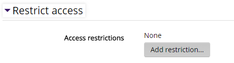 Restrict Access section