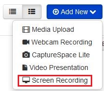 Add new screen recording button