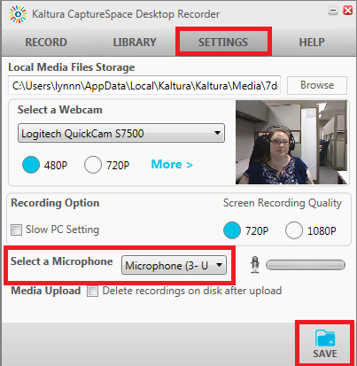 audio options