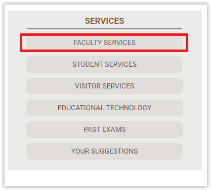 Faculty Services link under the Services section of Law Library page