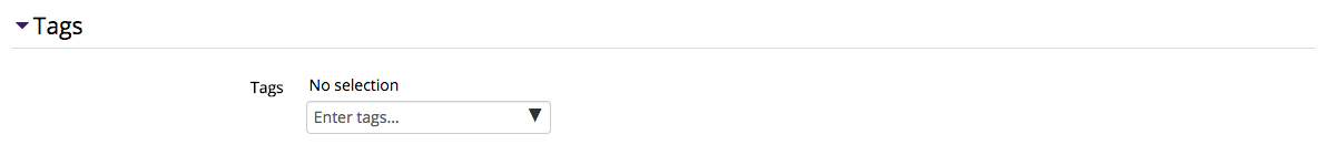 Tags Settings
