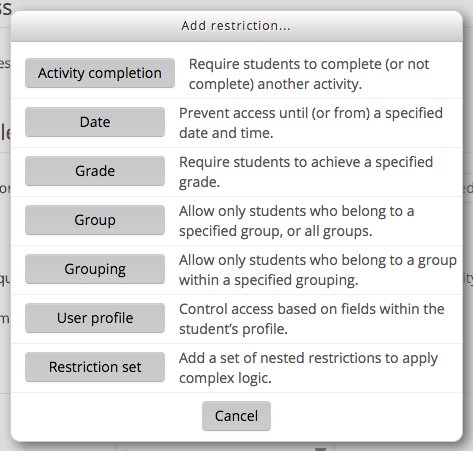 Restrictions