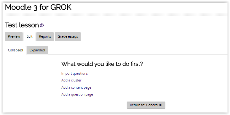 content additions for moodle lesson