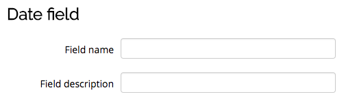 Data field settings