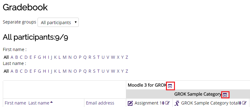 gradebook icon view change