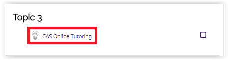 CAS tutoring link
