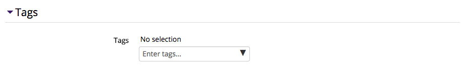 Assignment Tags settings