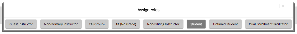 Assign Roles menu