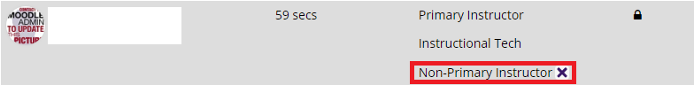 Non-primary instructor role added to participant.