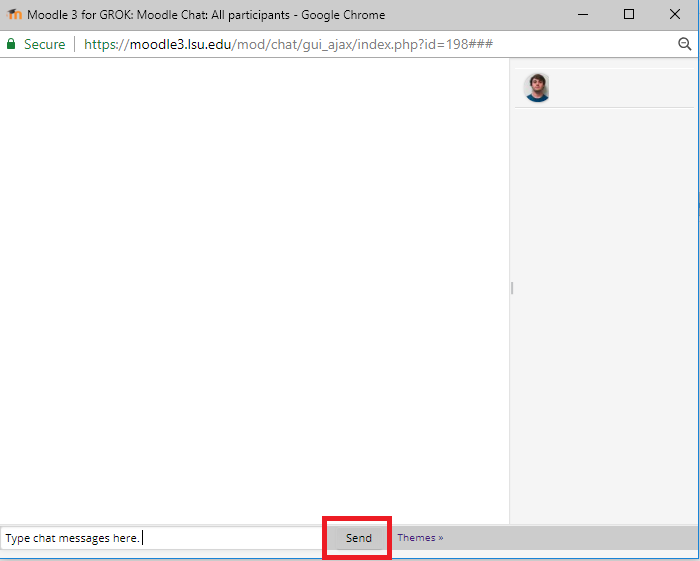 using moodle chat dialogue box