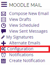 Configuration Button location highlighted