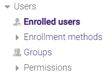 Enrolled users link