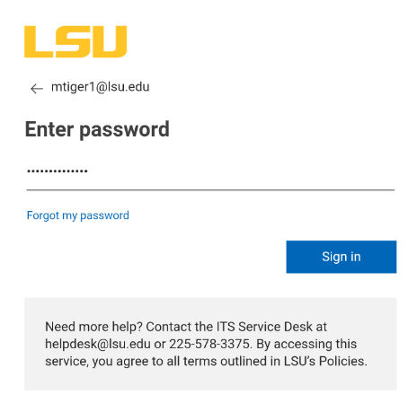 Outlook new account password entry