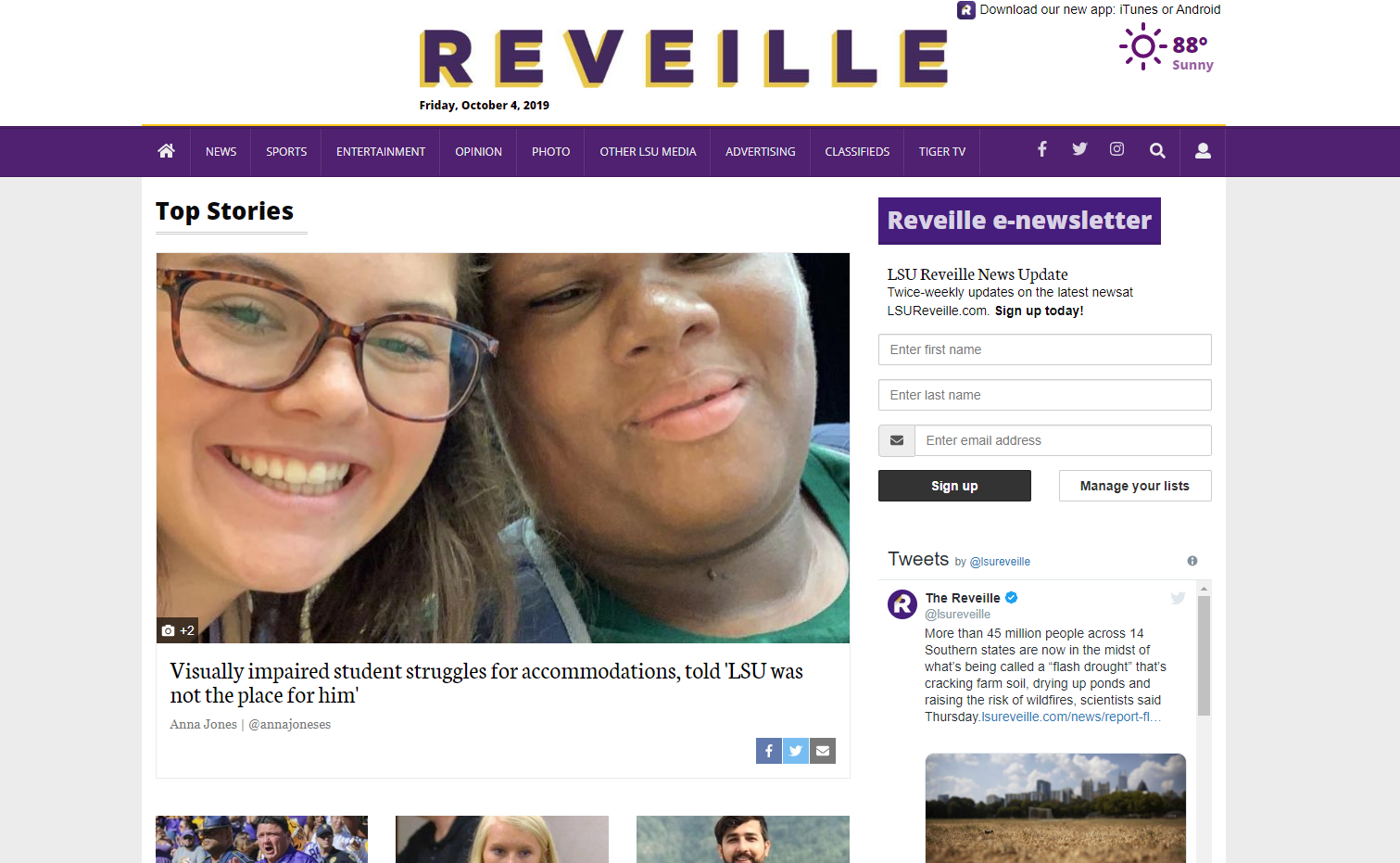 Daily Reveille official website