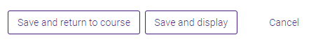 save and return or save and display