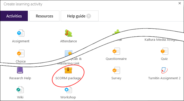 moodle scorm package